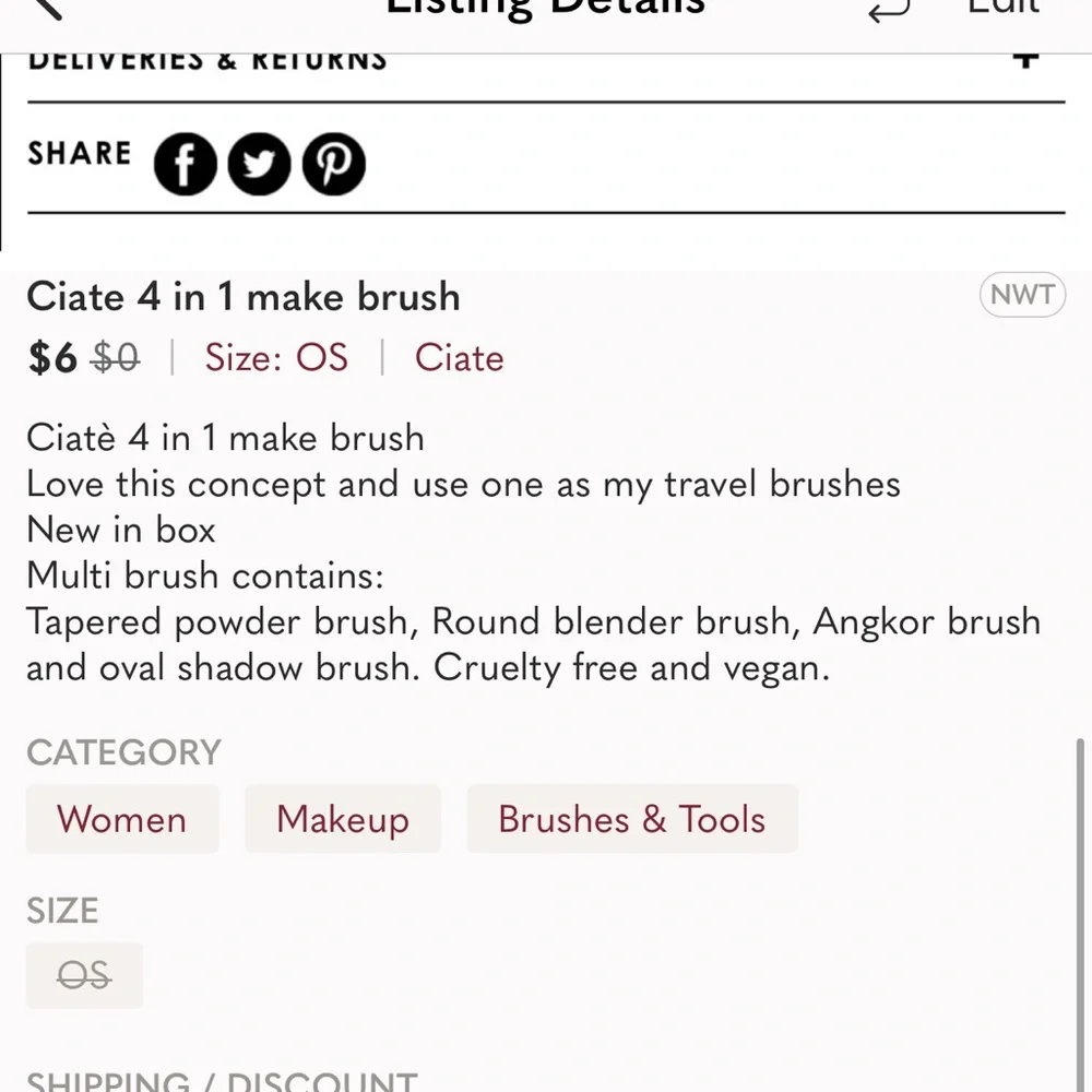 Ciate 4 in 1 make up brush - Picture 8 of 8